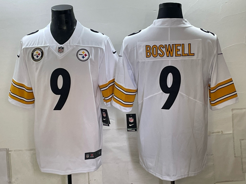 2026 Men Pittsburgh Steelers #9 Boswell white Limited Nike NFL Jersey 10060